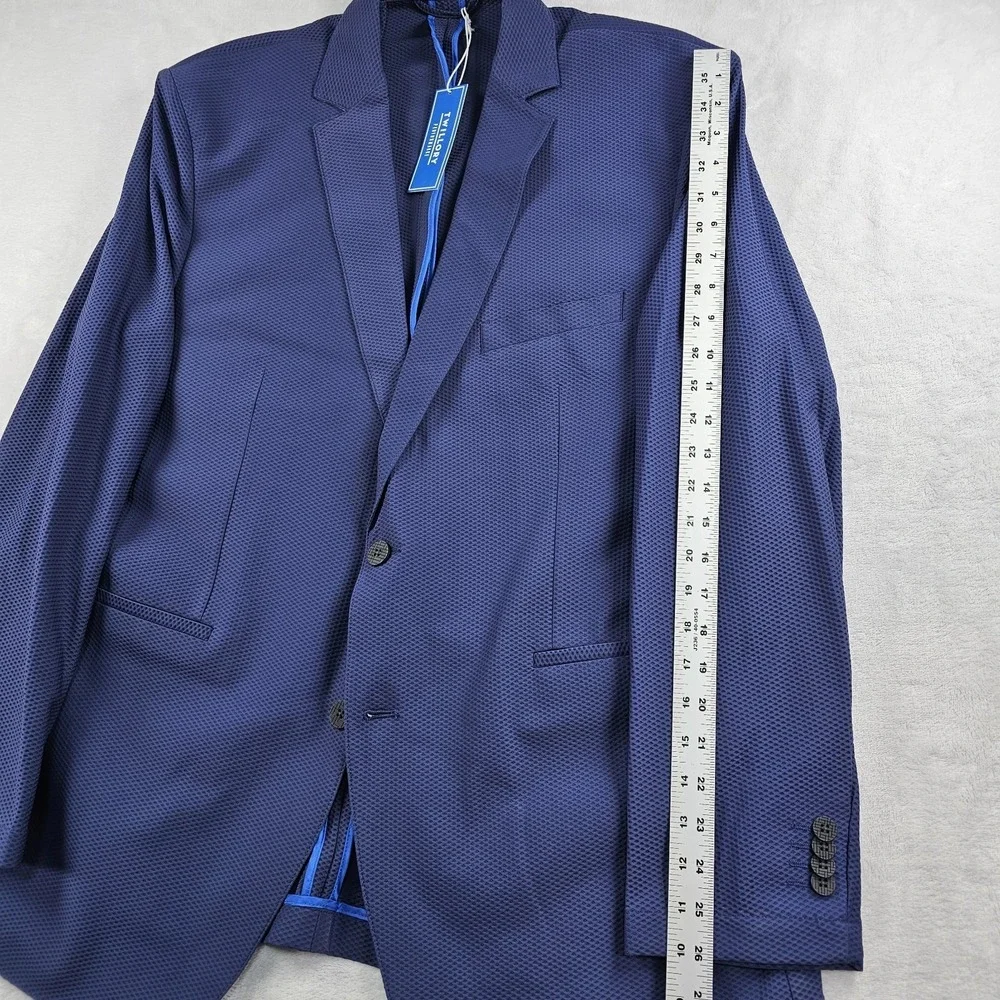 NEW Twillory AIR Blazer Mens 48L Tailored Fit Fit:T Ventilated Unstructured Blue